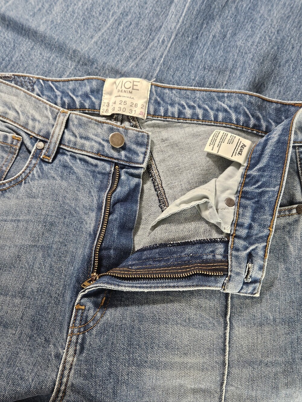 REVICE Denim 32x36 Tall Jeans Extra Long Venus Flare High Rise Front Seam Star - Picture 5 of 9